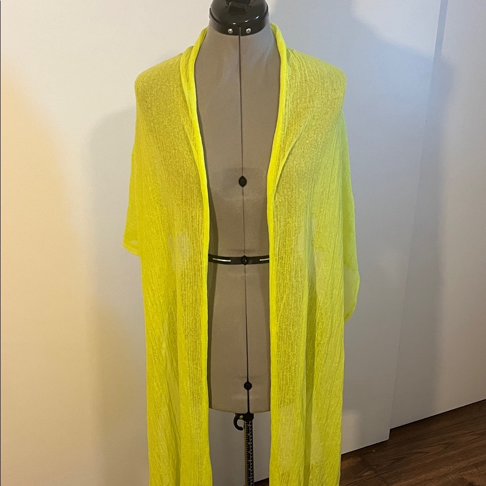Vibrant Yellow/Green Sheer Wrap
